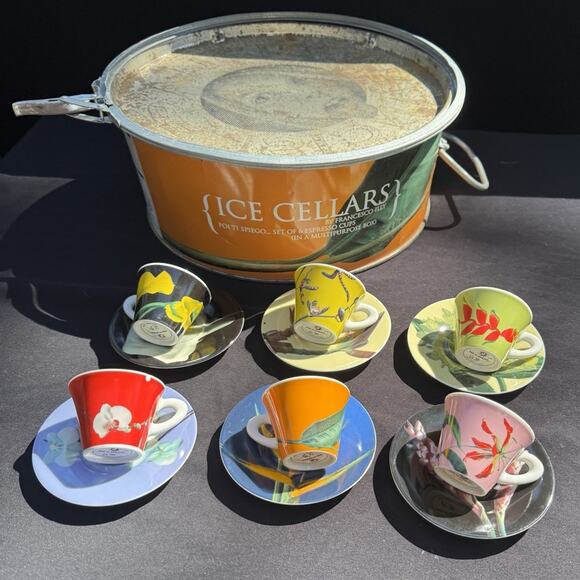 2001 Ice Cellars by Francesco Illy Francis Francis! Espresso Cups & Saucers Set - Picture 1 of 12